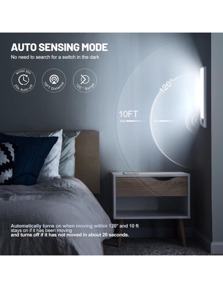 Paquete de 6 luces LED bajo gabinete AVEVA con sensor de movimiento Paquete de 6 luces LED bajo gabinete AVEVA con sensor de movimiento