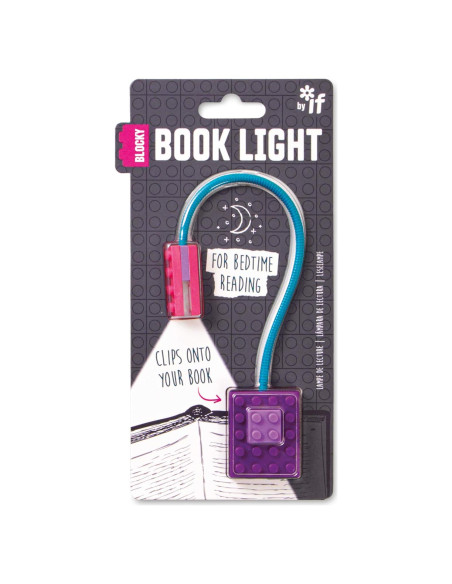 Luz de Libro LED IF Púrpura con Brazo Ajustable