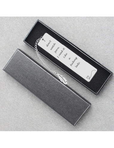 Marcador de Acero Inoxidable Teniinet 13cm con Grabado Divertido