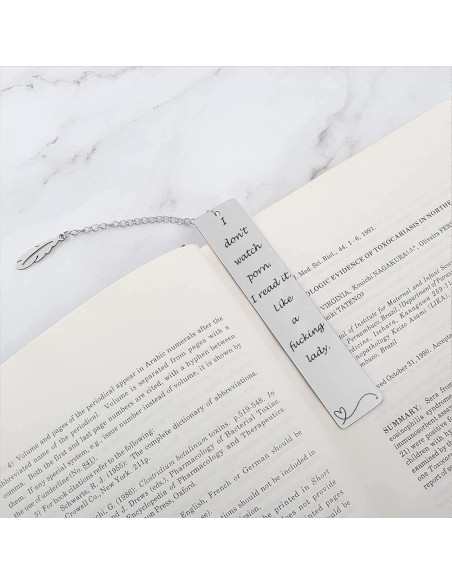 Marcador de Acero Inoxidable Teniinet 13cm con Grabado Divertido