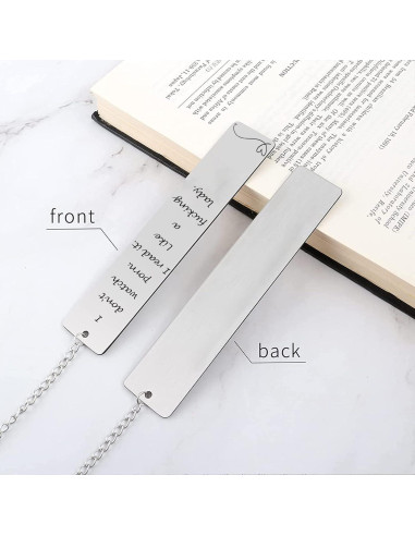 Marcador de Acero Inoxidable Teniinet 13cm con Grabado Divertido