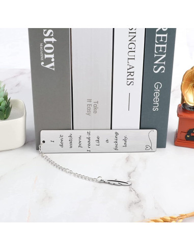 Marcador de Acero Inoxidable Teniinet 13cm con Grabado Divertido