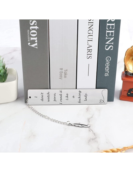 Marcador de Acero Inoxidable Teniinet 13cm con Grabado Divertido