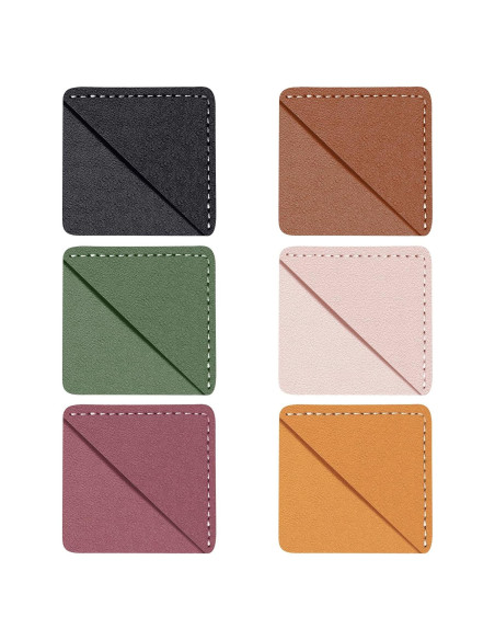 Marcadores de Página de Cuero Wayzton 6 Pcs Hechos a Mano
