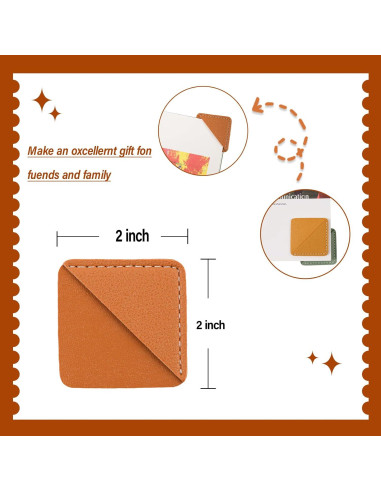 Marcadores de Página de Cuero Wayzton 6 Pcs Hechos a Mano