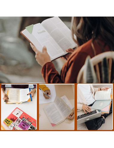 Marcadores de Página de Cuero Wayzton 6 Pcs Hechos a Mano