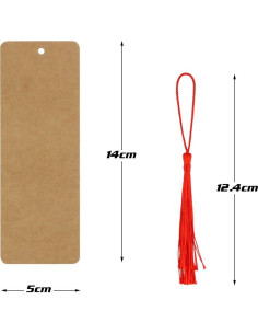 120 Tarjetas de Papel Kraft en Blanco Wpxmer para DIY y Etiquetas 2