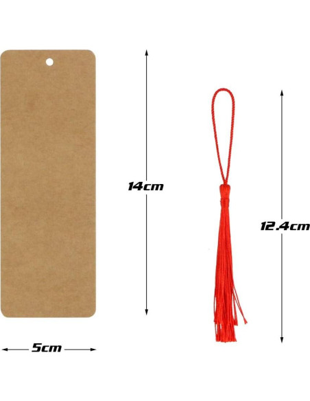 120 Tarjetas de Papel Kraft en Blanco Wpxmer para DIY y Etiquetas