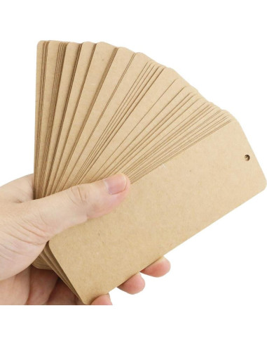 120 Tarjetas de Papel Kraft en Blanco Wpxmer para DIY y Etiquetas