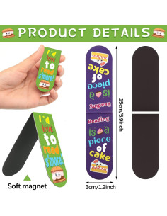 48 Marcadores de Página Aromáticos Magnéticos Eaasty - Sabor Mezclado 2