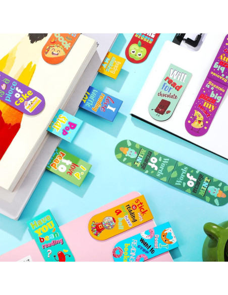 48 Marcadores de Página Aromáticos Magnéticos Eaasty - Sabor Mezclado
