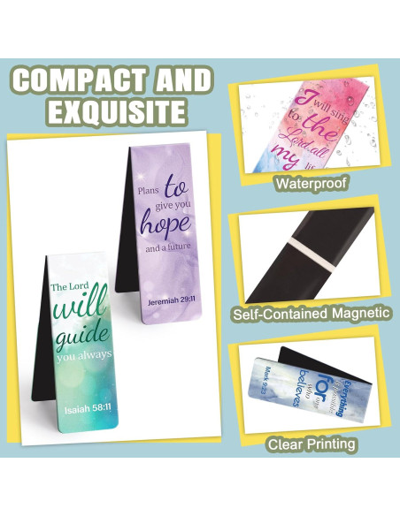 Marcadores Magnéticos Tumwisk 15PCS Citas Bíblicas Coloridos