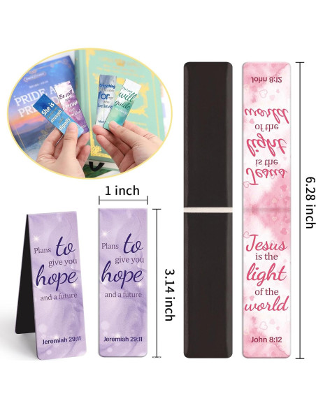 Marcadores Magnéticos Tumwisk 15PCS Citas Bíblicas Coloridos