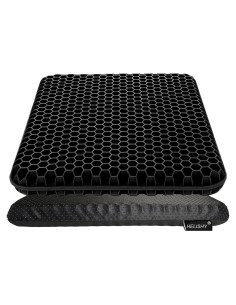 Cojín de Gel Helishy para Alivio de Presión - Negro 42x37cm