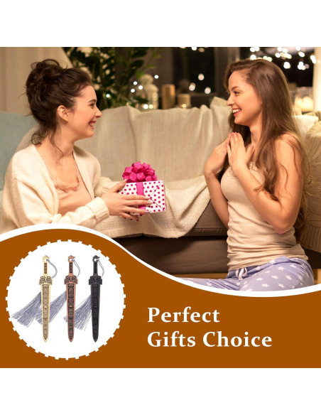 3 Marcadores de Espada de Madera Nogeqi Vintage con Borlas