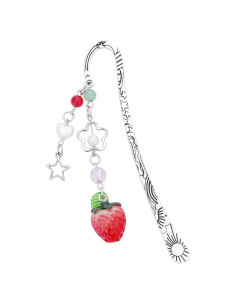 Marcador de Fresa Metálico Berirexrion con Cadena Rosa