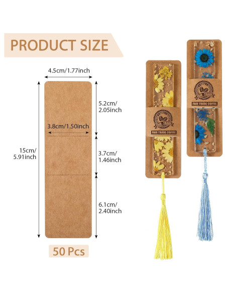 Soporte de Marcador Fumete 50 Piezas 15 x 4.5 cm Kraft