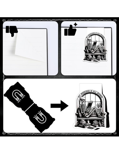 Marcadores Magnéticos de Calavera Wxiben - 8 Pcs