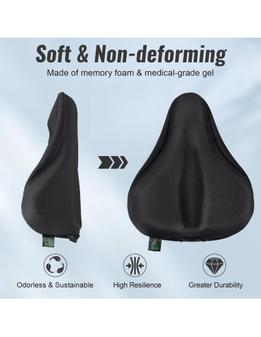 Cojín de Asiento de Bicicleta Zacro AKZABS2001 - Gel Acolchado