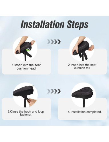 Cojín de Asiento de Bicicleta Zacro AKZABS2001 - Gel Acolchado