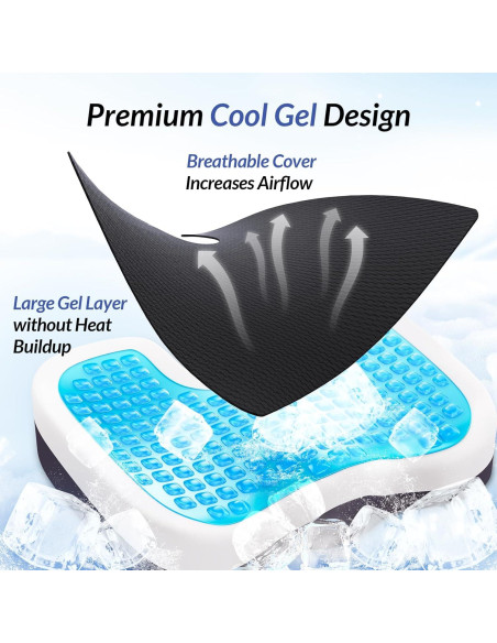 Cojín de Asiento ZIKEE Grande Espuma Viscoelástica 45.7x40.9cm