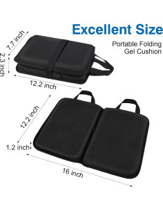 Cojín de Asiento de Gel Portátil Demine - Plegable para Viajes 2