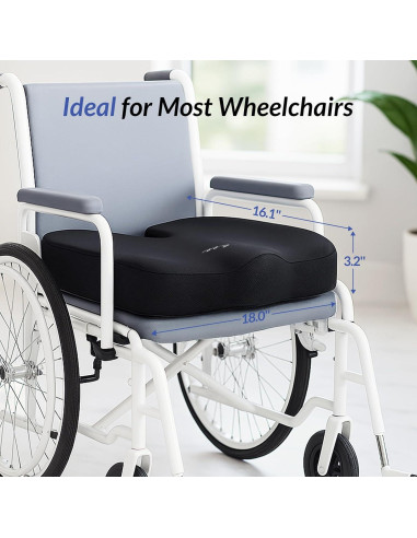 Cojín de Asiento ZIKEE Grande Espuma Viscoelástica 45.7x40.9cm