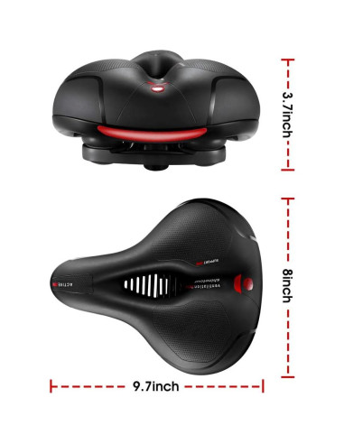 Cojín de Asiento de Bicicleta LCYMD Impermeable 24.6x20.3cm