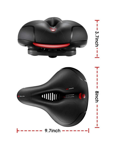 Cojín de Asiento de Bicicleta LCYMD Impermeable 24.6x20.3cm