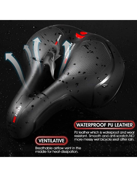 Cojín de Asiento de Bicicleta LCYMD Impermeable 24.6x20.3cm