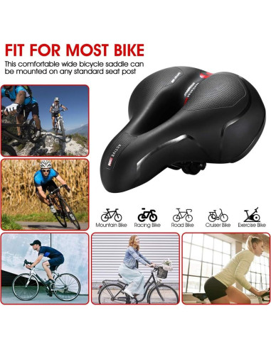 Cojín de Asiento de Bicicleta LCYMD Impermeable 24.6x20.3cm