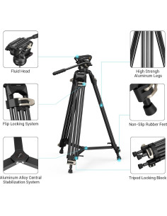 Trípode de Video SmallRig AD-01 73" con Cabezal Fluido 2