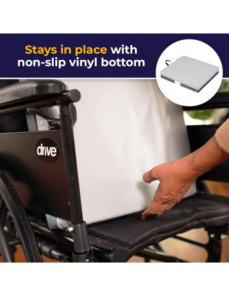 Cojín de Asiento de Gel Drive Medical 3" para Silla de Ruedas