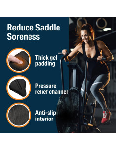 Funda de Asiento de Bicicleta Bikeroo Gel Estrecha - 27.9x17.8 cm 2