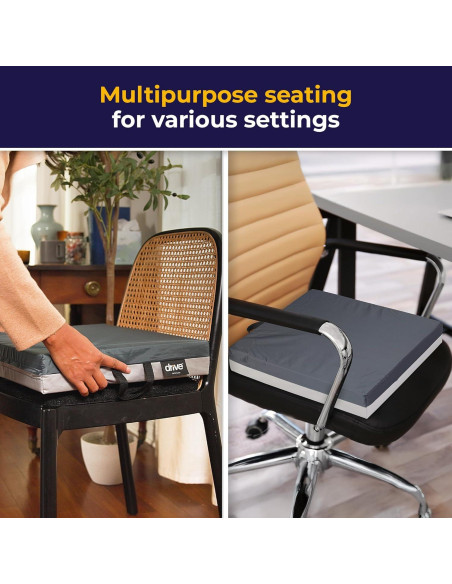 Cojín de Asiento de Gel Drive Medical 3" para Silla de Ruedas