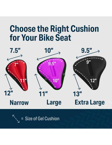 Funda de Asiento de Bicicleta Bikeroo Gel Estrecha - 27.9x17.8 cm