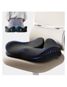 Cojín Viscoelástico ZZ-WELL para Silla de Oficina 54x42 cm