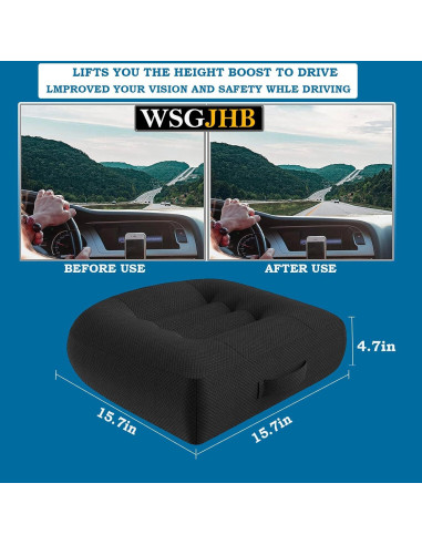 Cojín Elevador WSGJHB para Asiento de Coche y Oficina 40x40cm