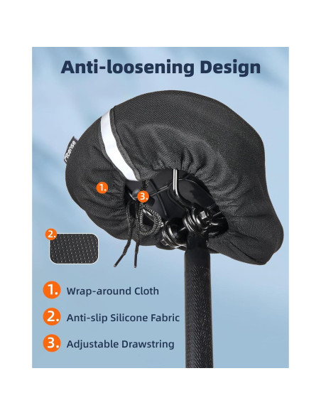 Cojín de Asiento de Bicicleta Fitense - Gel Acolchado Grande