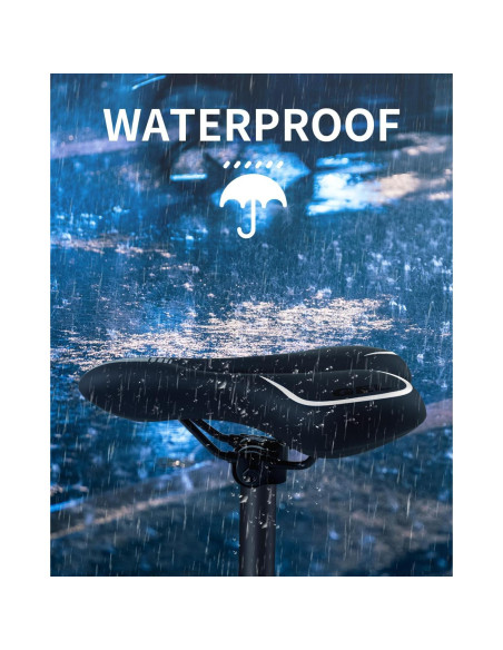 Asiento de Bicicleta Gel MSDADA Impermeable Unisex 28x17 cm