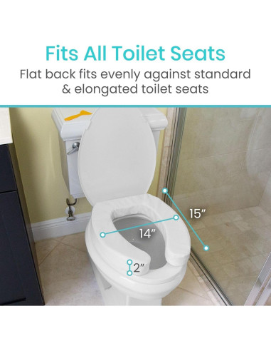 Cojín Elevador para Inodoro Vive - Espuma Acolchada 5.08 cm