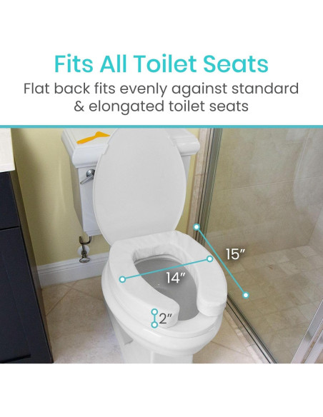 Cojín Elevador para Inodoro Vive - Espuma Acolchada 5.08 cm