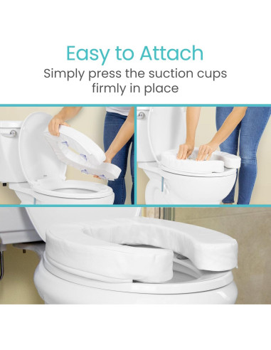 Cojín Elevador para Inodoro Vive - Espuma Acolchada 5.08 cm