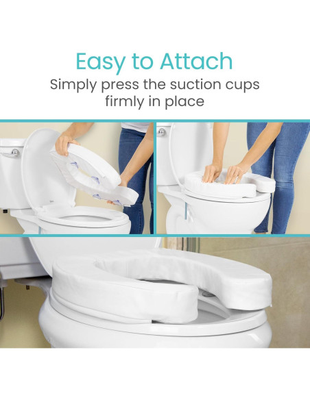 Cojín Elevador para Inodoro Vive - Espuma Acolchada 5.08 cm