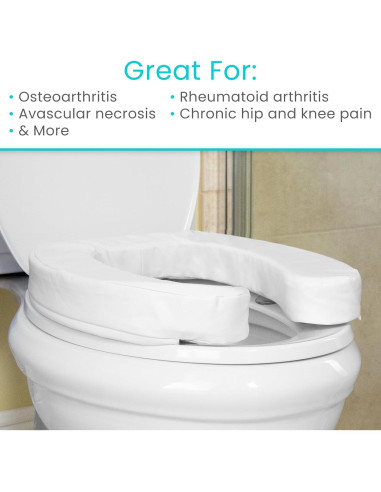 Cojín Elevador para Inodoro Vive - Espuma Acolchada 5.08 cm