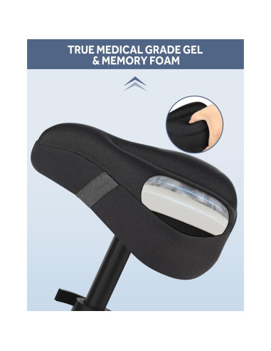 Funda de Asiento de Bicicleta MXMXK Acolchada Gel Negro