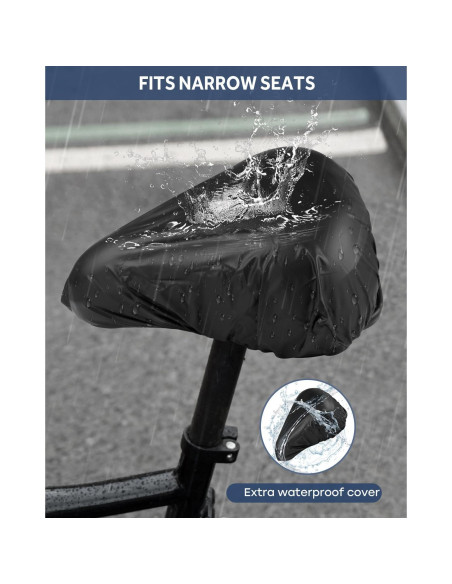 Funda de Asiento de Bicicleta MXMXK Acolchada Gel Negro