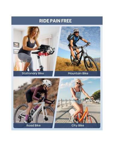 Funda de Asiento de Bicicleta MXMXK Acolchada Gel Negro