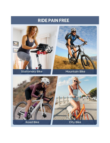 Funda de Asiento de Bicicleta MXMXK Acolchada Gel Negro