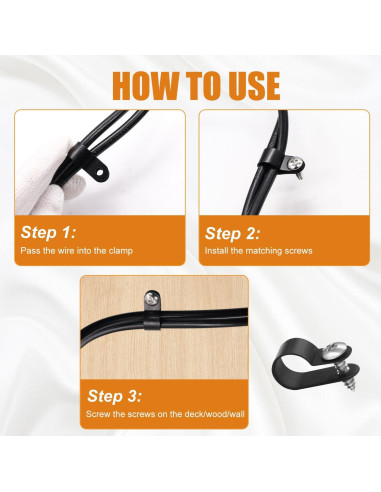 Clips de Montaje de Luz de Cuerda Mankk 50PCS 13mm Nylon